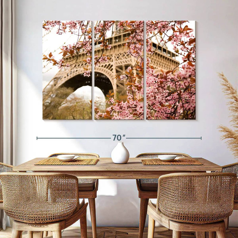 Kavia Eiffel Tower Cherry Blossoms, 42" H x 65" W
