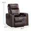 Siège de cinéma inclinable en cuir végétalien inclinable et électrique de 33,1 po de largeur avec ensemble de 8 chaises-1710994554