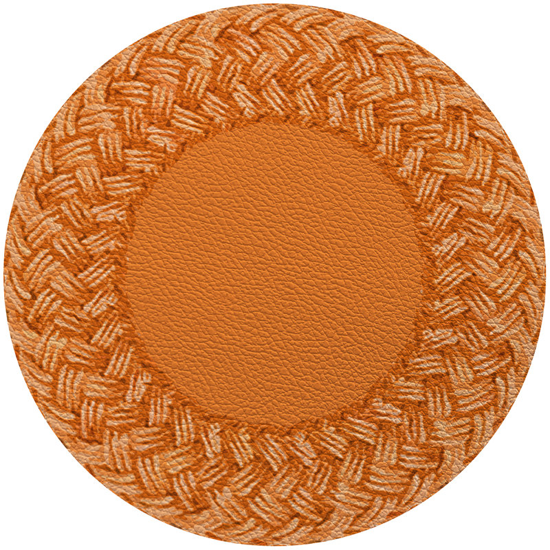 Raffia 16" Vinyl Placemat, Darien Orange