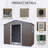 8Ft X 4Ft Outdoor Metal Storage Shed With Window And Metal Foundation-121341885