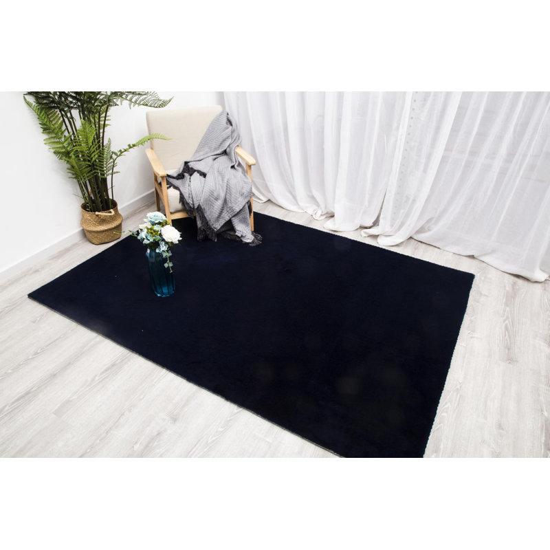 Tapis bleu marine Baptiste, Rectangle 5 pi x 7 pi
