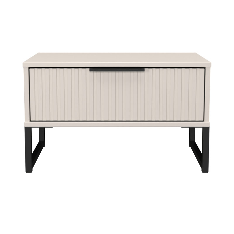 Bernat End Table, Beige/Black