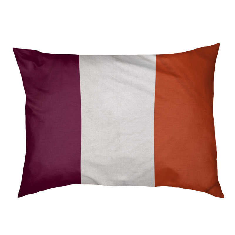 Coussin Miami, Grand (l 40 po x P 30 po x H 6,5 po), Marron / orange