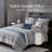 Madison Park Rhapsody Navy Reversible Jacquard 6-Piece King/Cal King Quilt Set with Throw Pillows-847927618-847927677