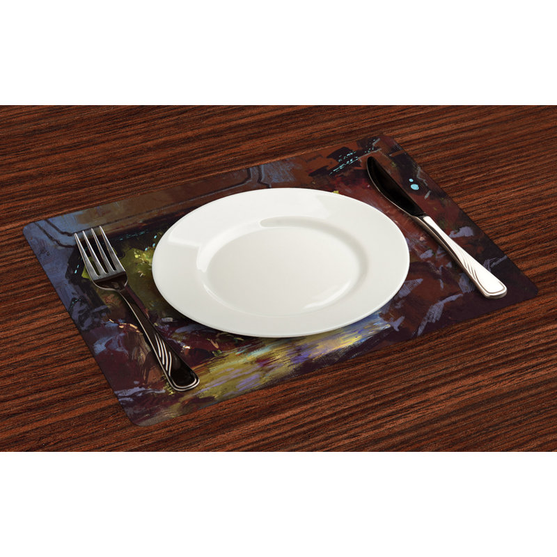 Polyester Abstract Rectangle Placemat