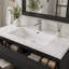 42" Floating Bathroom Vanity With Sink, Wall-Mounted Storage Cabinet With Solid Surface Top Basin And Soft Close Drawers Fully Assembled, Espresso Wood 24V11-42EW-W1920P411903