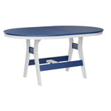 Berlin Gardens Harbor Regular With White Base 64″ Oblong Table