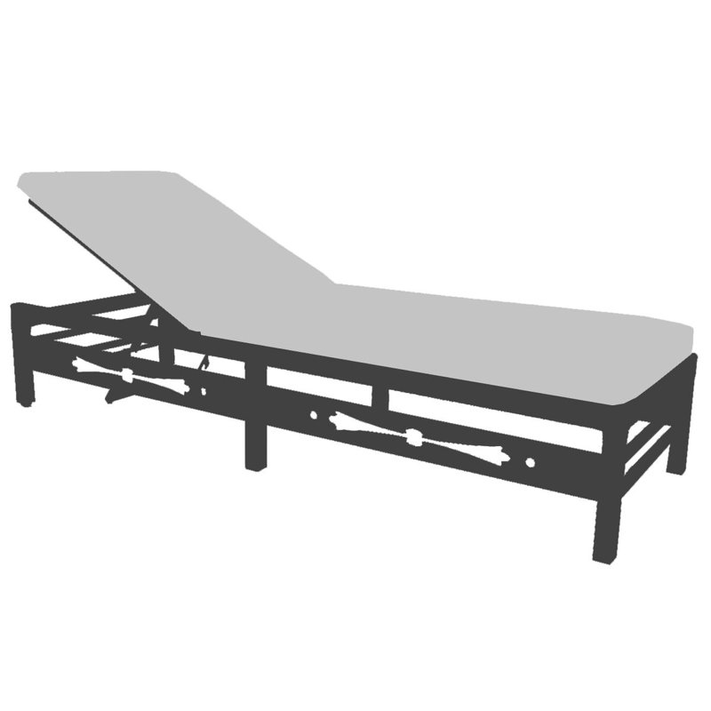 Astor Outdoor Chaise Lounge, Canvas Coal