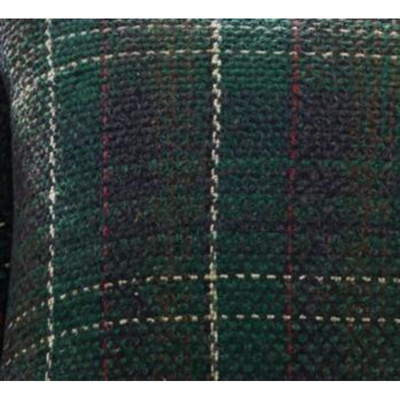 Green Plaid Knit Pillowcase Two-piece Set, 20x20 Inches, Christmas Farmhouse Style, Comfortable And Durable, Universal Decorative Cushion Cover For Sofa Beds.