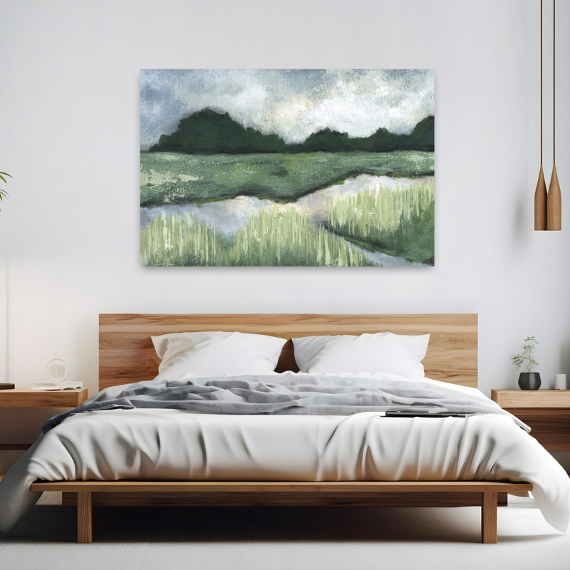 Solitude, paysage abstrait contemporain, art naturel, H 60 po x l 40 po