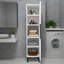 Modern Multi-Purpose Cabinet, White, 13.8 x 60.6 x 13.8 Inches | 100% Melamine Coated Particle Board, Thickness: 0.7 Inches | Numerous Shelves, Wall-Mountable Design, Stylish & Functional Storage Solution for Home & Office-109343758