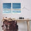 Crashing Beach Wave Shore, ensemble de 2 estampes blanches encadrées par Ethan Harper-1535232793-1535232799