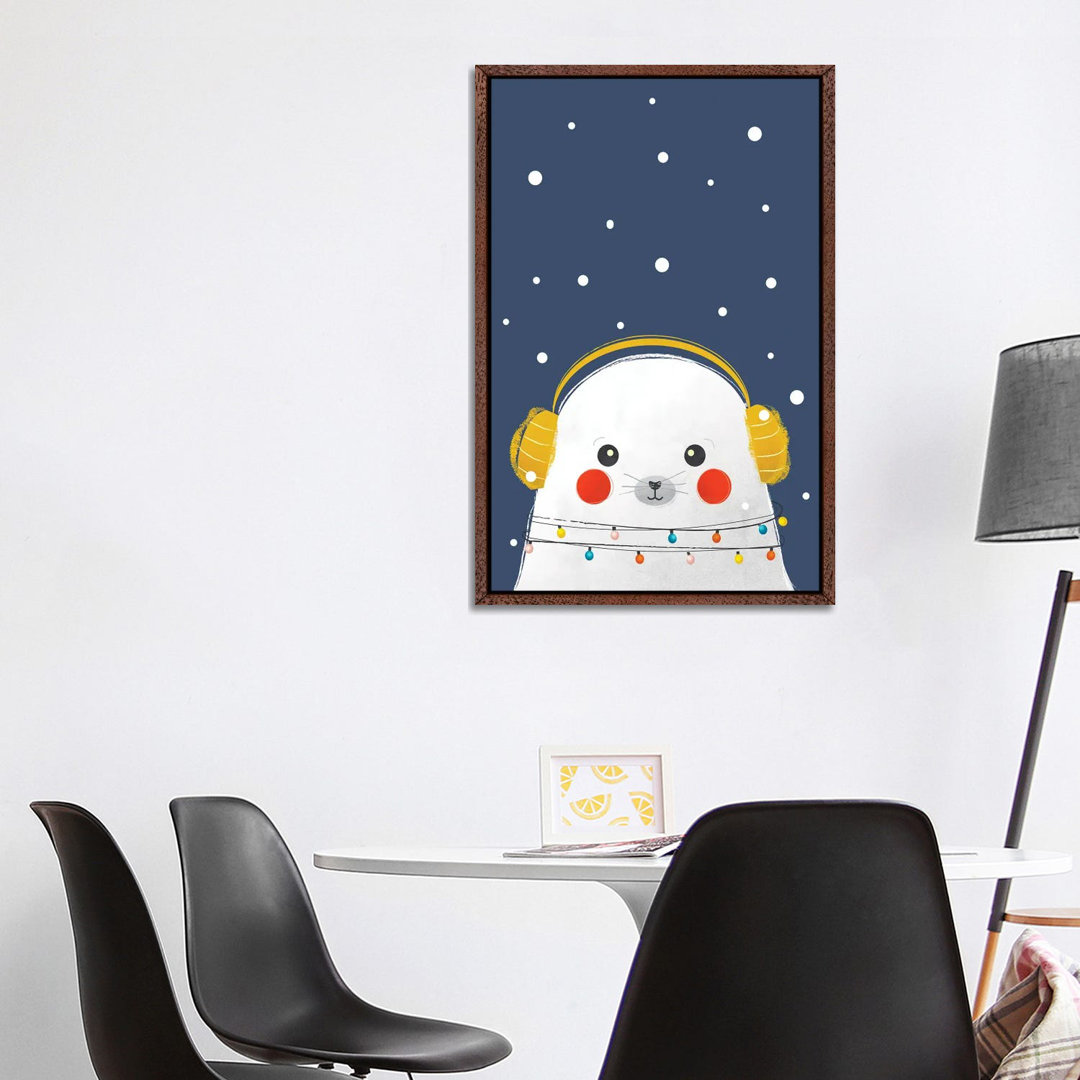 Christmas Baby Seal von Show Me Mars - Galerie-verpackte Leinwand Giclée auf Leinwand