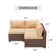 Ensemble de conversation modulaire avec coussins 4 pièces Bryonny