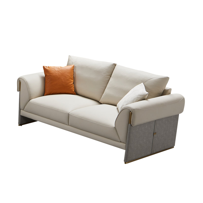 Causeuse en cuir véritable Kazmir