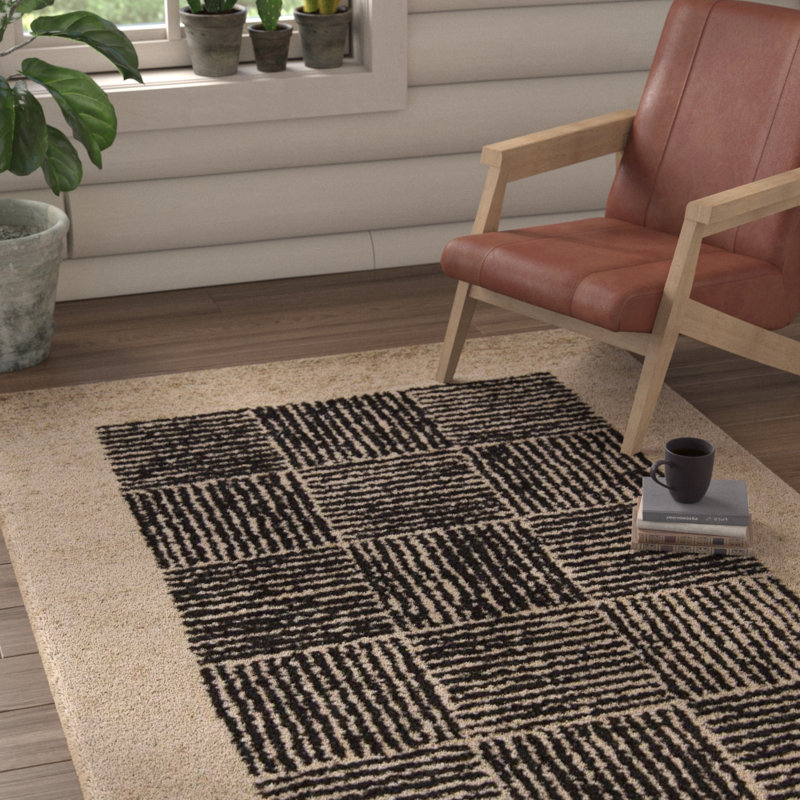 Tapis en polyester tissé à la main Dupoint Authentic, 5 pi x 7 pi 6 po