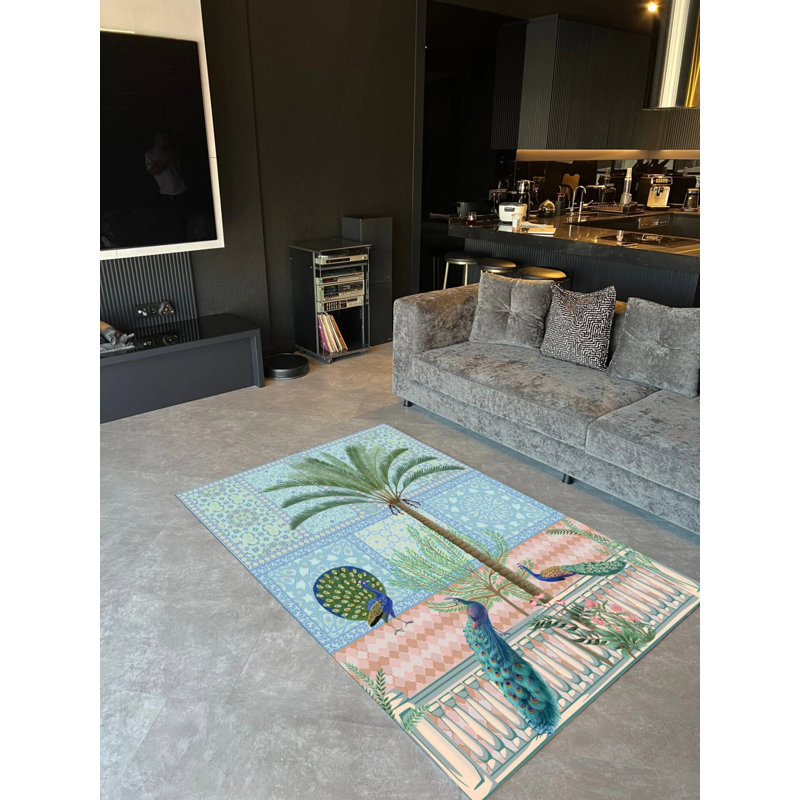 Tapis intérieur / extérieur Rosemin, Rectangle 4 pi 4 po x 6 pi 3 po