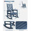 Fauteuil à bascule surdimensionné bleu 40 pouces