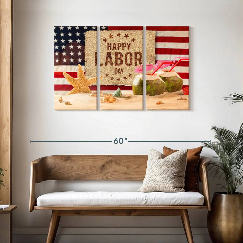 Bannière «Happy Labour Day», H 28 po x l 45 po