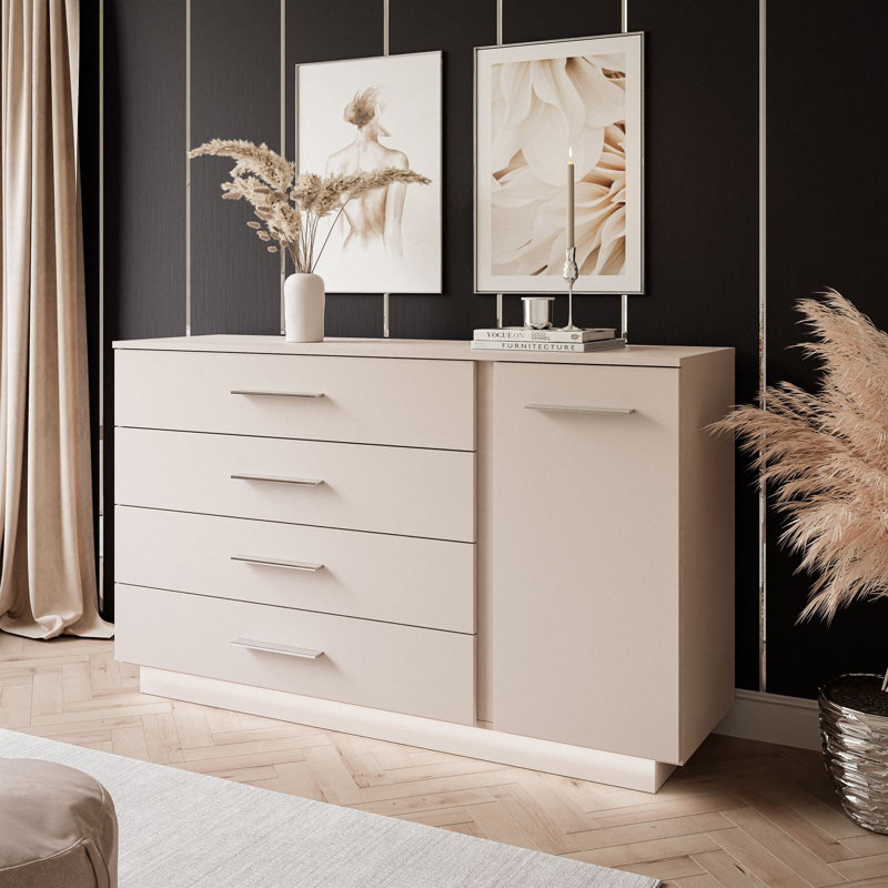 Bayden Chest of Drawers, Silver