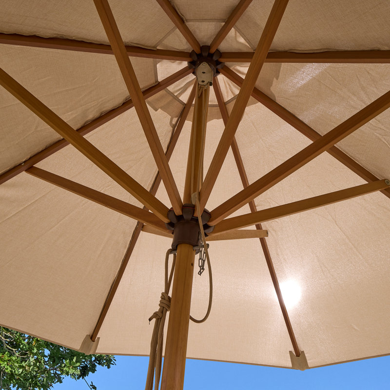 Rowlinson Ashdown Wooden Parasol, 219.5cm H x 197cm W x 197cm D