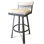 Wilnesha Swivel Upholstered Counter Stool with Metal Frame