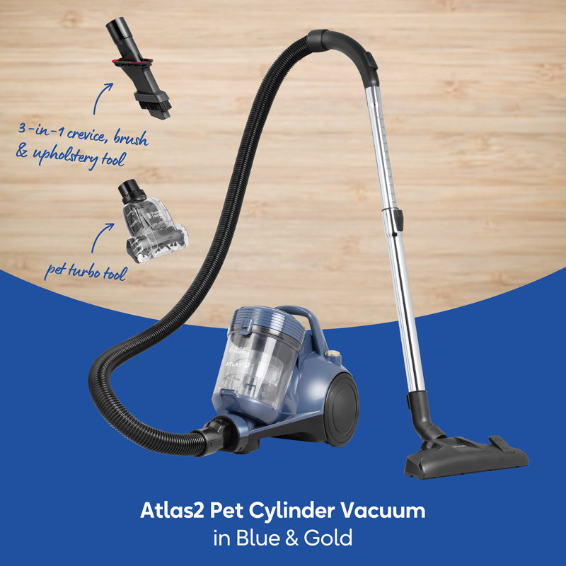 Canister Vacuum, Blue; Gold