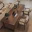 Bureau rectangulaire en bois massif noyer clair-109514006