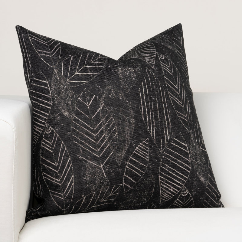 Palm Shadow Floral Throw Pillow, 20" x 20"