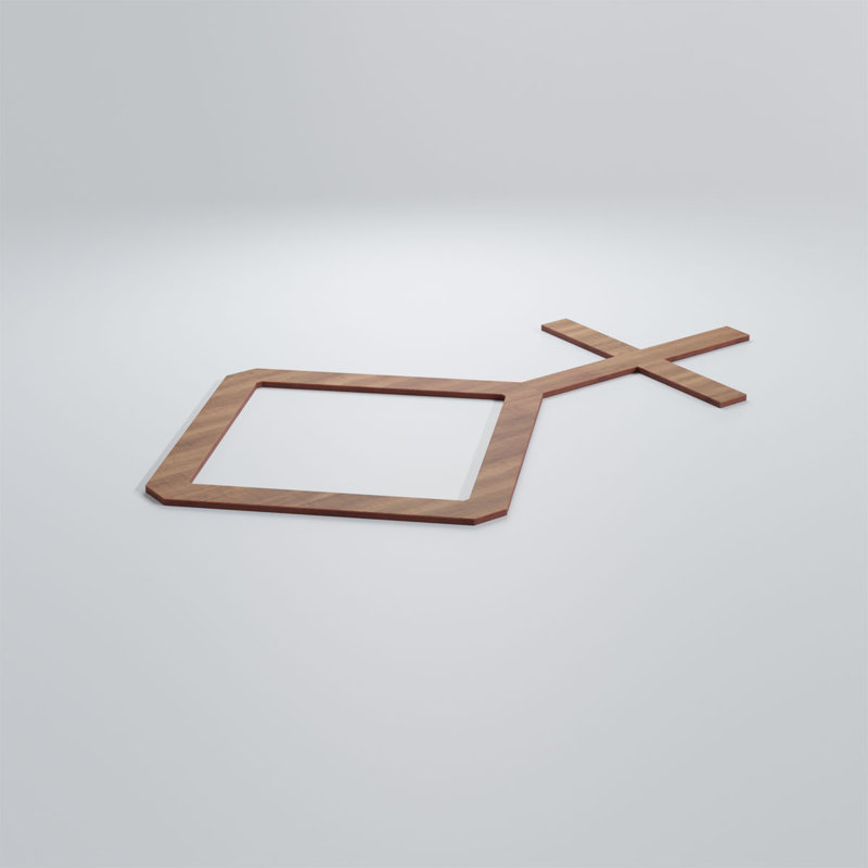 Panneaux muraux en bois Cameron, Noyer, H 15 3/8 po x l 25 5/8 po x P 1/4 po