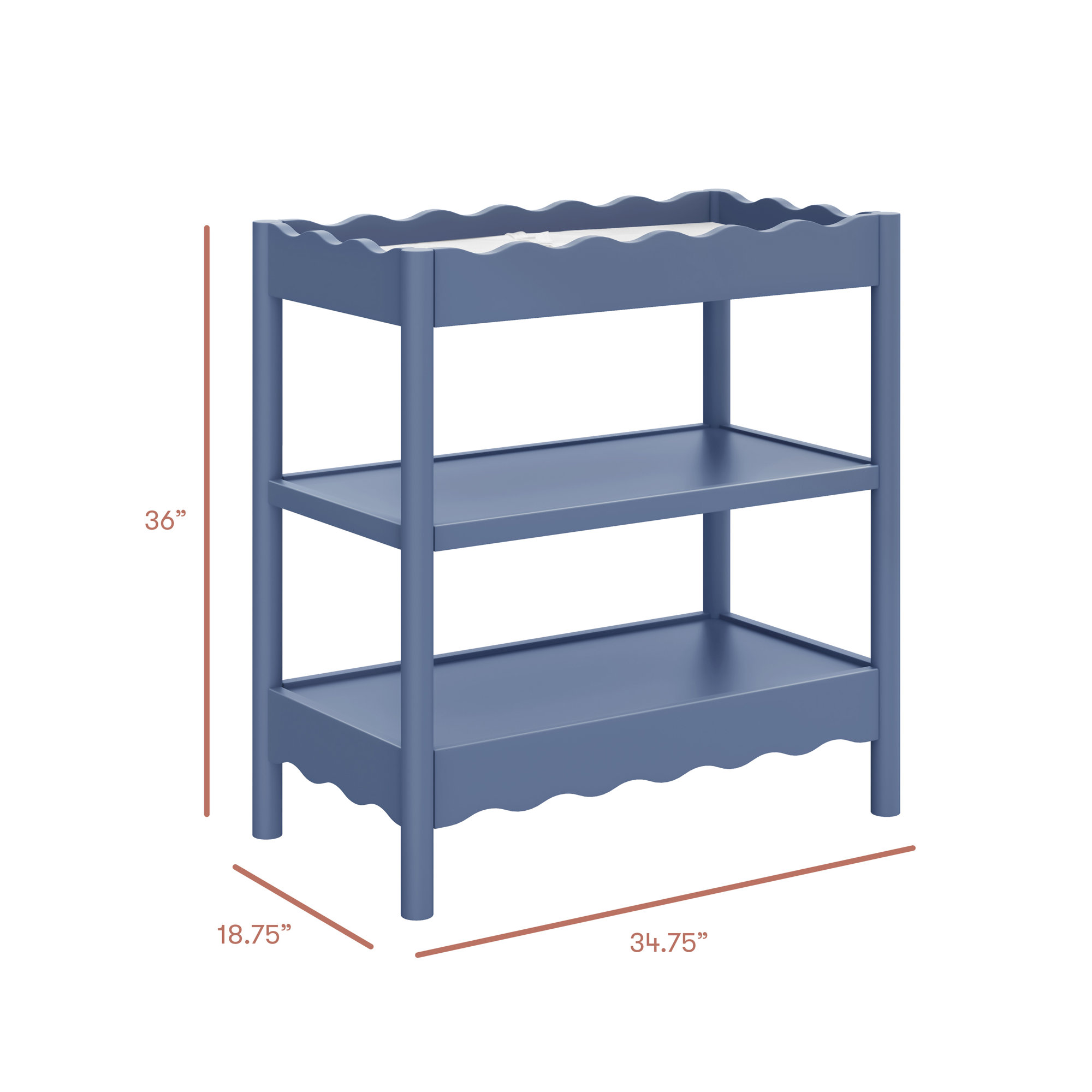 Swell Changing Table, Blue