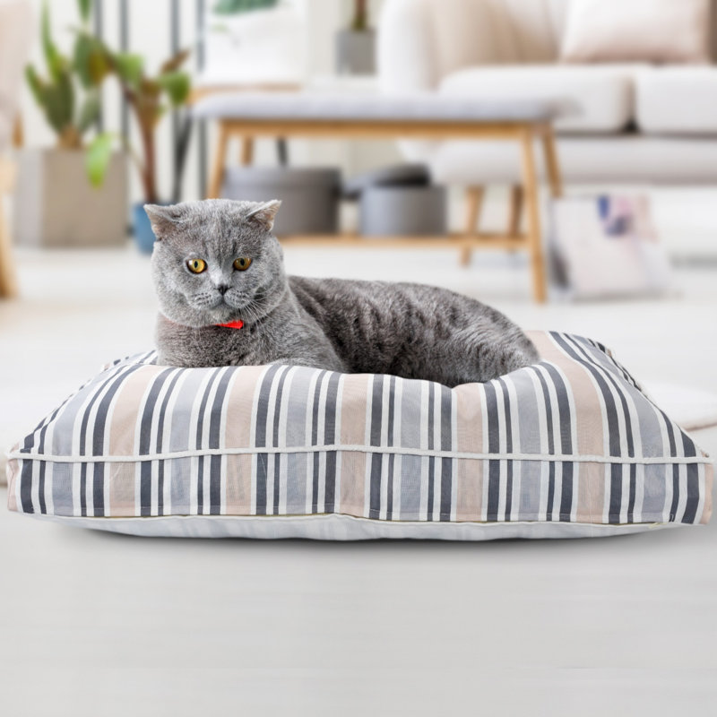 Landess Striped Polyester Pet Bed