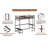 Metal Frame Loft Bed with Storage