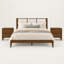 Tête de lit rembourrée en bois massif bouclé Knighten, ensemble de chambre à coucher 3 pièces-200897672-200897678-200897679