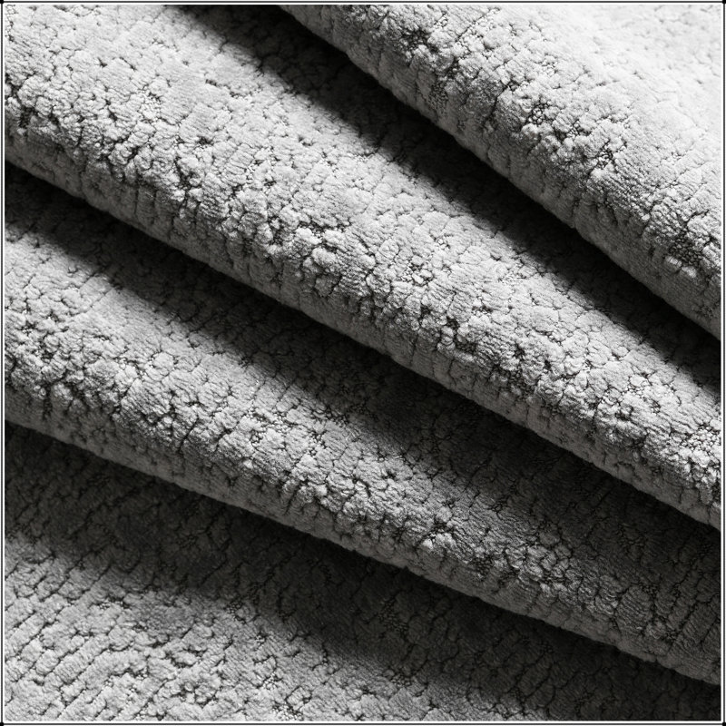 Canapé en chenille avec accoudoirs coussinés, Blanc