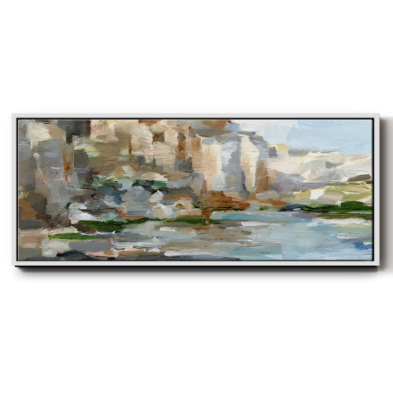 Western Cliffs I- Framed Canvas