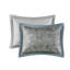 Couvre-lit 5 pièces - conception classique, coussins décoratifs, motif cachemire facile à nettoyer, coussins inclus, rembourrage en coton-119449093-119449088