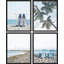 «Surfboard Tropical Palm Tree Beach Shore», reproduction encadrée de 4 pièces-90605161-90605163