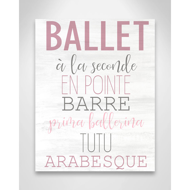 Ballet toute la journée 2, H 14 po x l 11 po x P 1,5 po, Toile