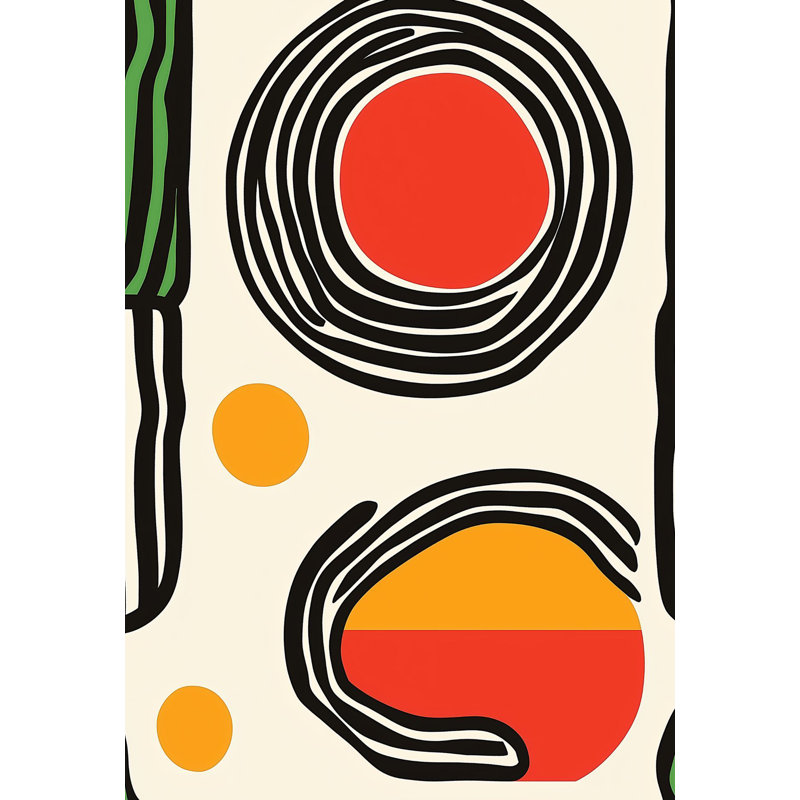 Abstract Retro Pop Wallpaper | Bold Modern Wall Mural with Striking Geometric Shapes