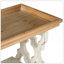 Console 35,5 po x 14 po x 32 po en bois vieilli blanc et naturel, console de style champêtre
