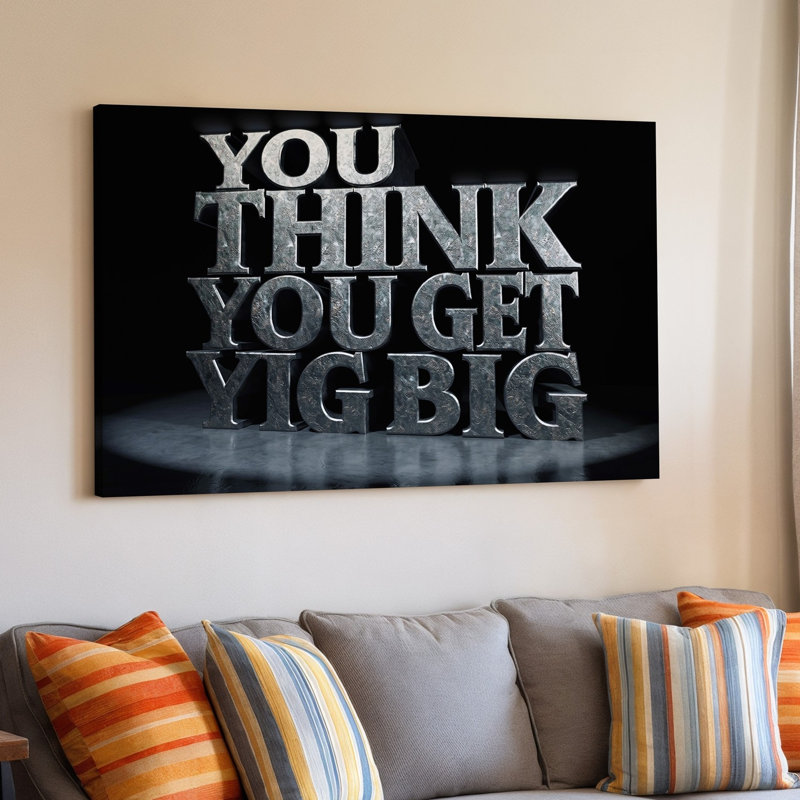 Reproduction d'art sur toile, "Composition visuellement saisissante" avec texte empilé "Bold Stacked", H 20 po x l 30 po