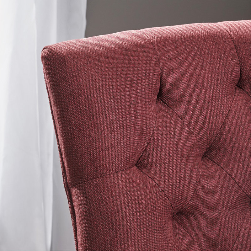Chaises de salle à manger rembourrées Modern, 2, Rouge riche