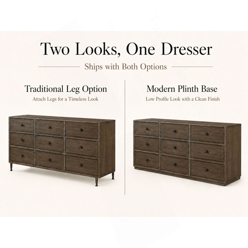 Commode 9 tiroirs American White Oak