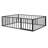 Full Size Metal Floor Bed Frame for Kids with Fence & Door, Durable Sturdy Bed, Easy Assembly, Black-118614488-118614486