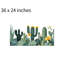 Tapis de bain Fresh Green Cactus, 36 x 24