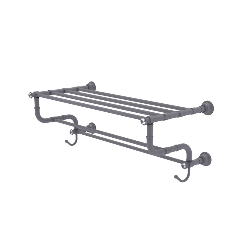 Porte-serviettes mural Freyja, Gris mat, H 10,6 po x l 26 po x P 12,5 po