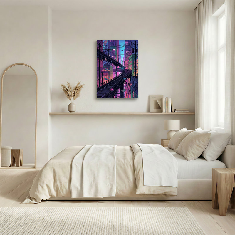 Art mural sur toile Curving, H 18 po x l 12 po