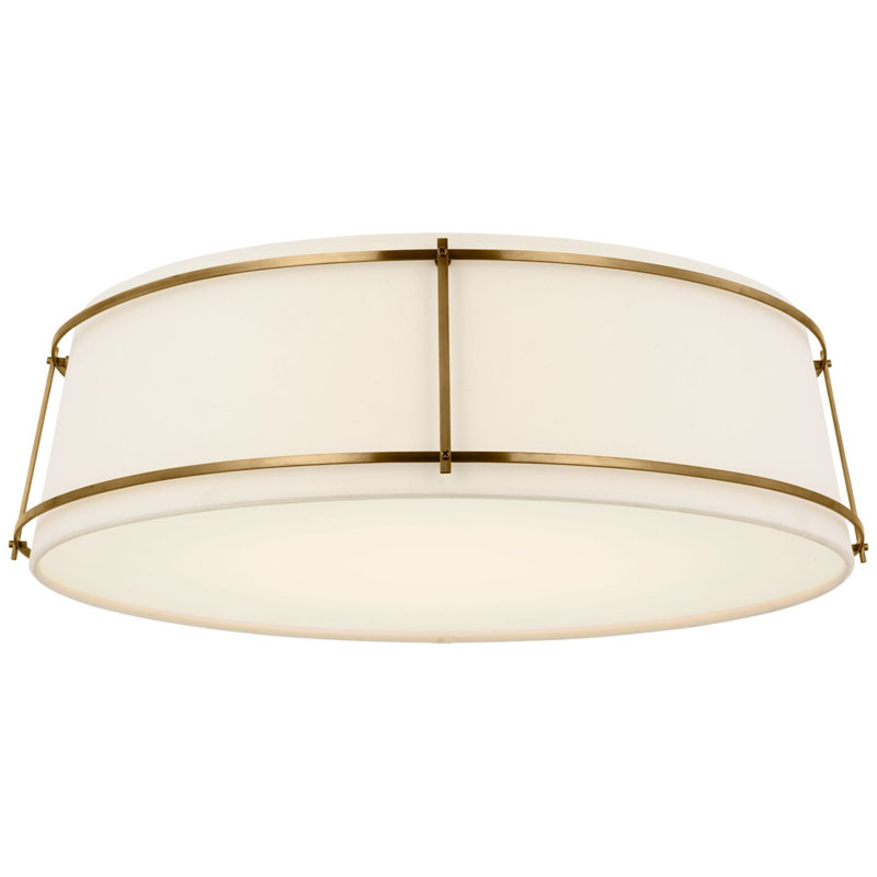 Callaway 1 - Light LED Flush Mount, Antique Brass, 7" H x 22.25" W x 22.25" D