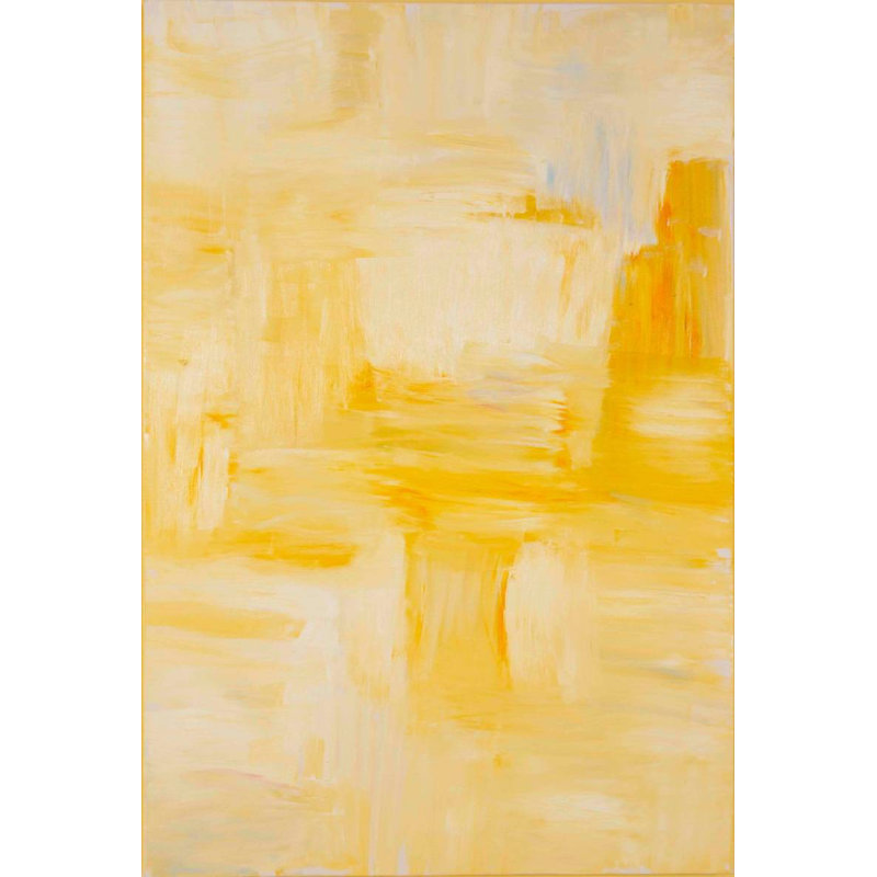 Orange sur blanc par Irina Gorbman - Art abstrait sur toile